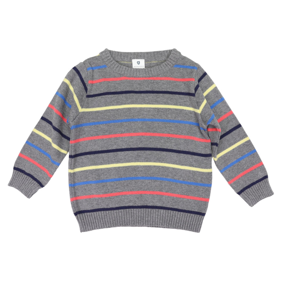 Sweater Knit Stripe Charcoal