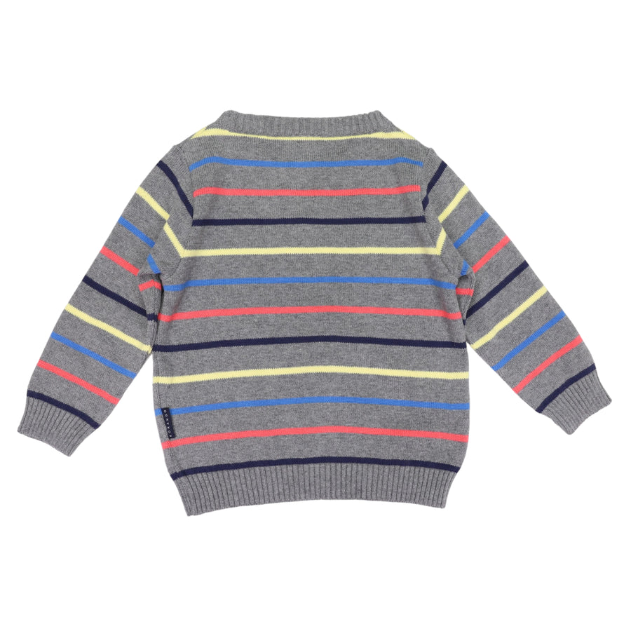 Sweater Knit Stripe Charcoal