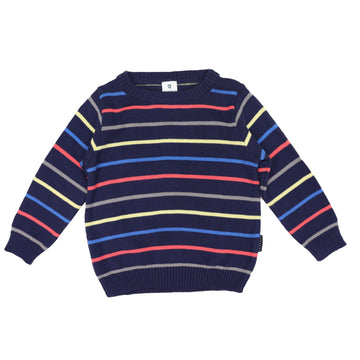 Sweater Knit Stripe Navy