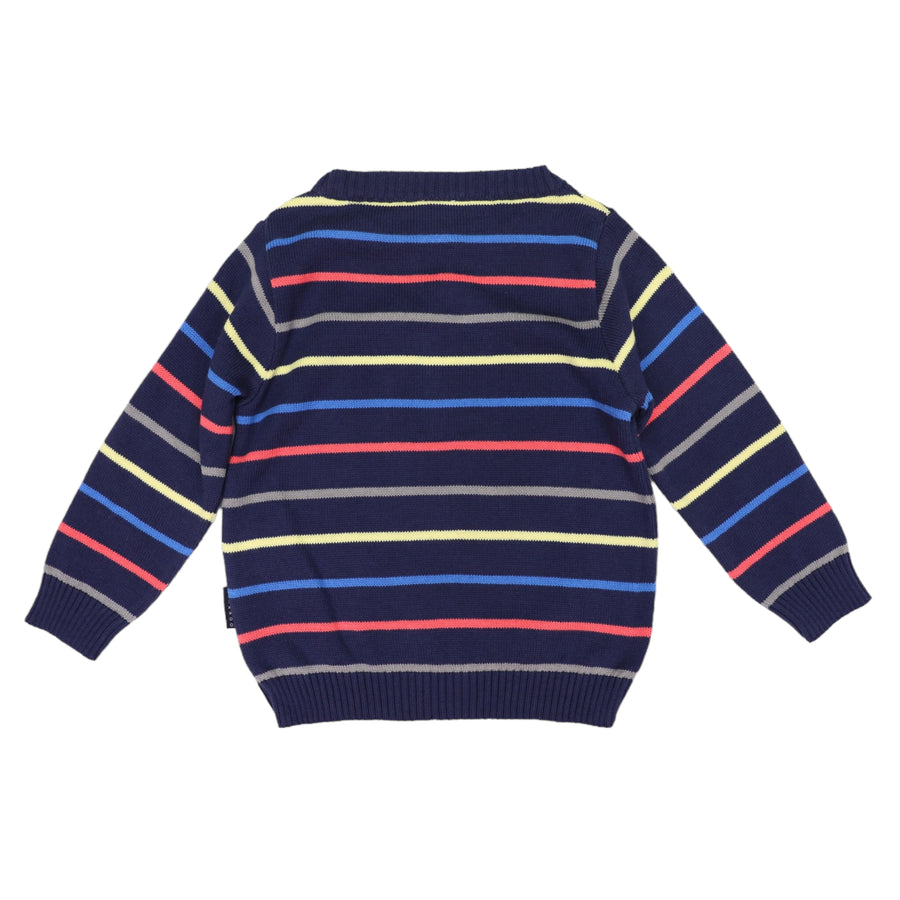 Sweater Knit Stripe Navy