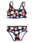 Flower Swim Crop Set Navy