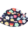 Flower Swim Sun Hat Navy