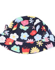 Flower Swim Sun Hat Navy