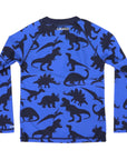 Dinosaur Long Sleeve Rashie Blue/Navy