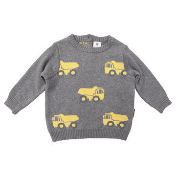 Tip Truck Knit Sweater Charcoal