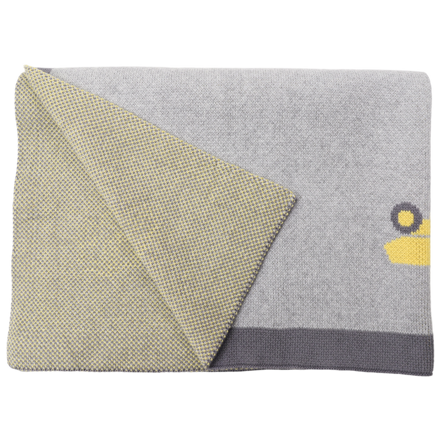 Classic Tip Truck Knit Blanket 100cm X 80cm Grey