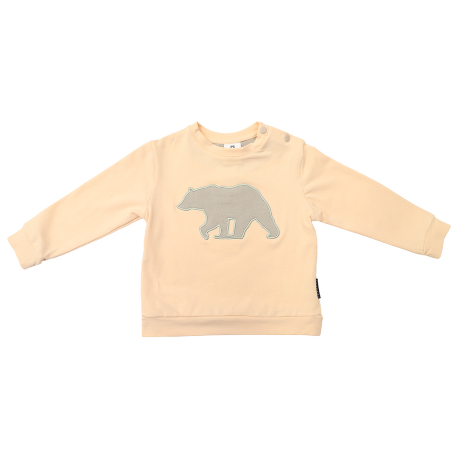 Bear Applique Tee Sand