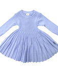 Rib Knit Swing Dress Blue Heron