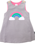 Rainbow Cord Dress Microchip Grey