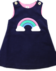 Rainbow Cord Dress Peacoat