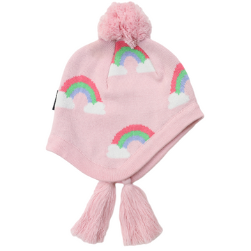 Rainbow Knit Beanie Fairytale Pink