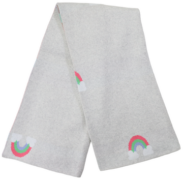 Rainbow Knit Blanket Microchip Grey