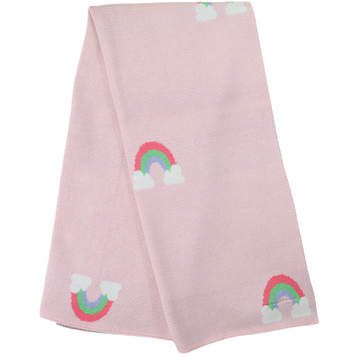 Rainbow Knit Blanket Fairytale Pink