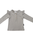 Frill Collared Cotton Blouse London Fog