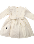 Frill Smocked Dress Beige