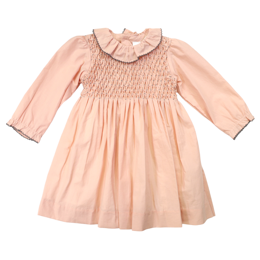 Collared Smocked Dress Moon Mist