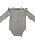 Frill Collared Cotton Bodysuit London Fog