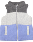 Textured Padded Knit Vest Blue Herron