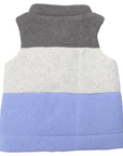 Textured Padded Knit Vest Blue Herron