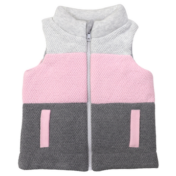 Textured Padded Knit Vest Fairtale Pink
