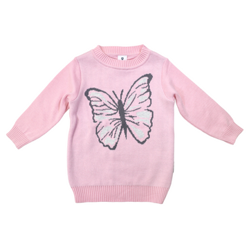 Butterfly Knit Sweater Fairytale Pink