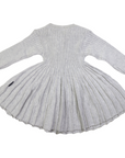 Rib Knit Swing Dress Microchip Grey