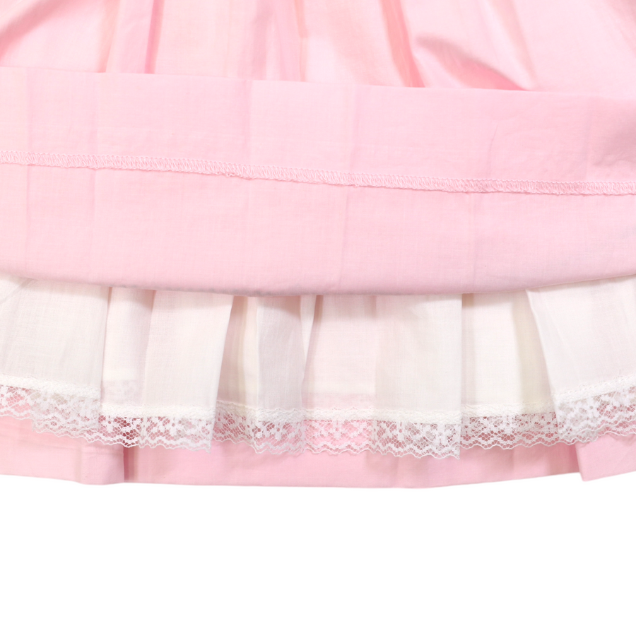 Long Sleeve Smocked Dress Pink