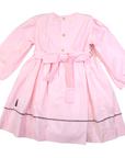 Long Sleeve Smocked Dress Pink