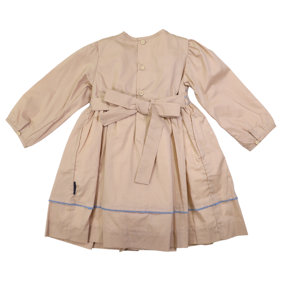 Long Sleeve Smocked Dress Tapioca