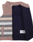 Padded Knit Vest Hazelnut Stripe