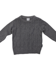 Cable Knit Sweater Charcoal