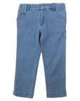 Straight Leg Denim Jean Stone Wash