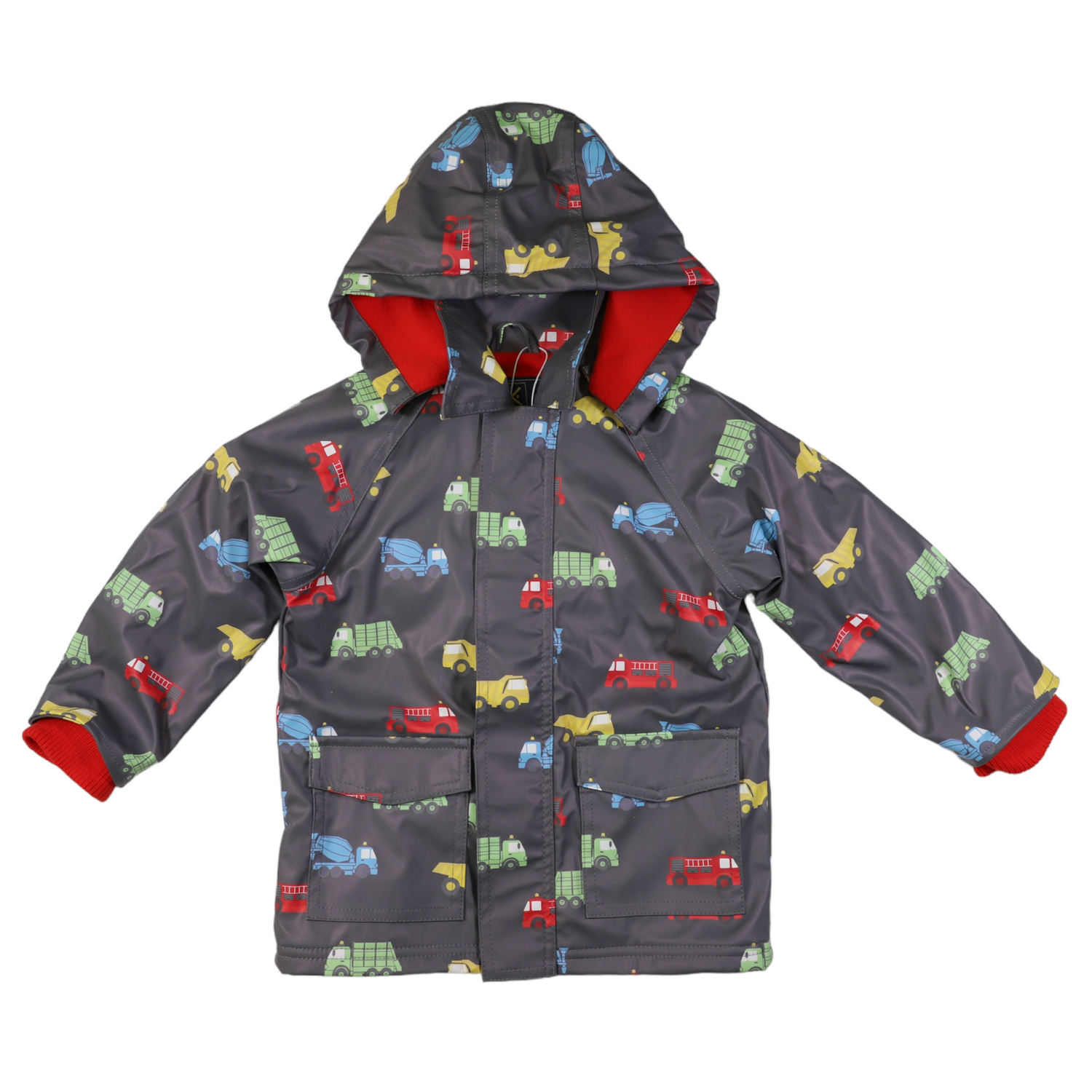 Trucks Polar Fleece Lined Raincoat Charcoal