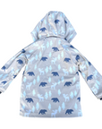 Bear Print Colour Change Sherpa Lined Raincoat Tapioca