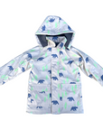 Bear Print Colour Change Sherpa Lined Raincoat Tapioca