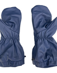 Polar Fleece Lined Waterproof Mittens with Adjustble Fastener Navy