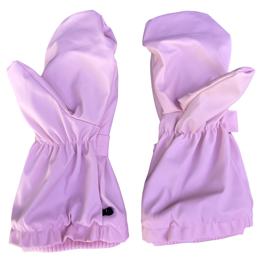 Polar Fleece Lined Waterproof Mittens with Adjustble Fastener Pink