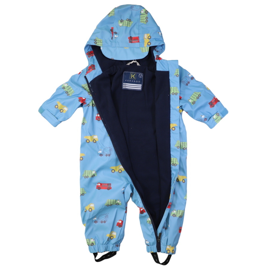 Trucks Polar Fleece Lined Zip Rain Suit Airie Blue