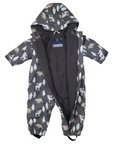 Bear Colour Change Sherpa Lined Zip Rain Suit Charcoal