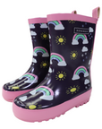 Sunshine & Rainbows Gumboot Peacoat