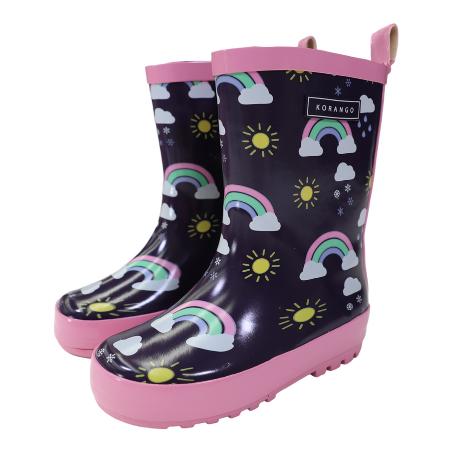 Sunshine & Rainbows Gumboot Peacoat