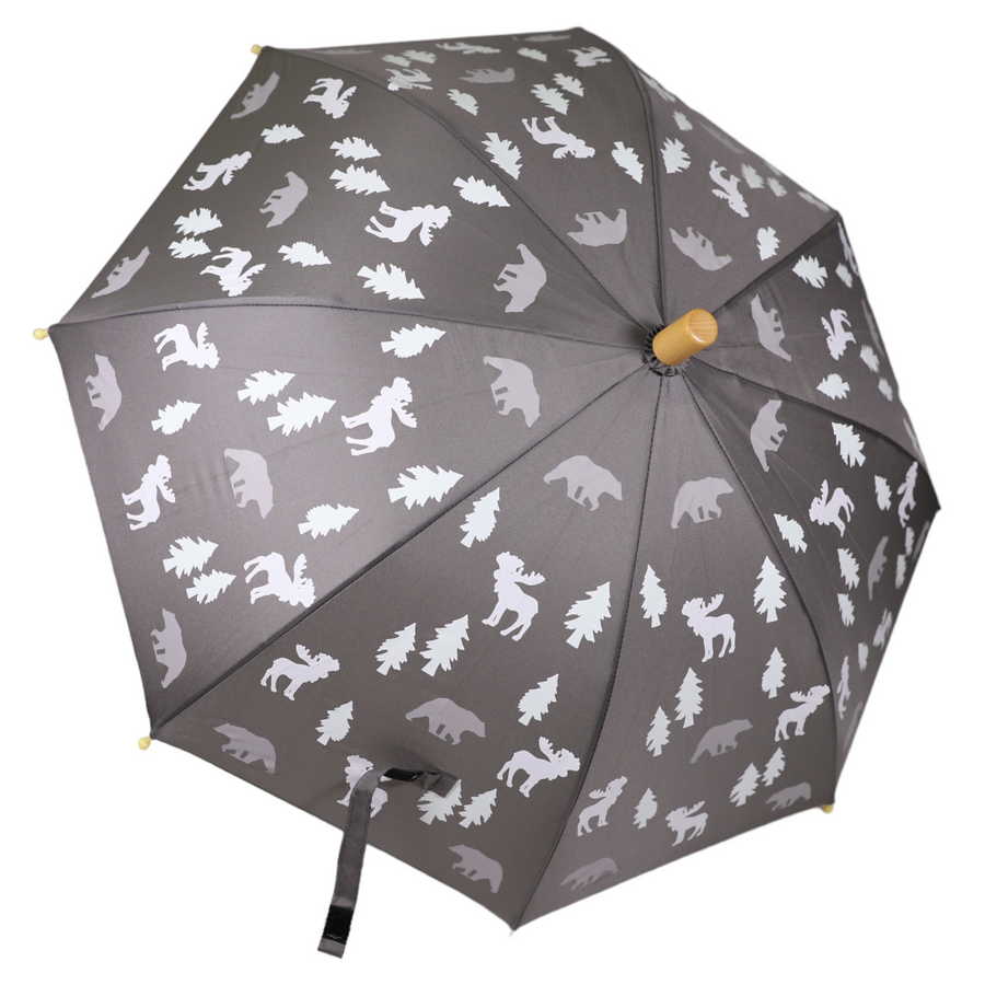 Bear Colour Change Umbrella Charcoal