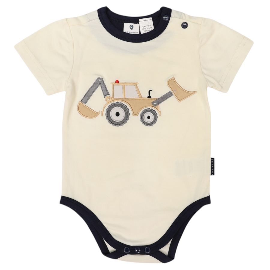 Digger Appliqued Bodysuit Beige