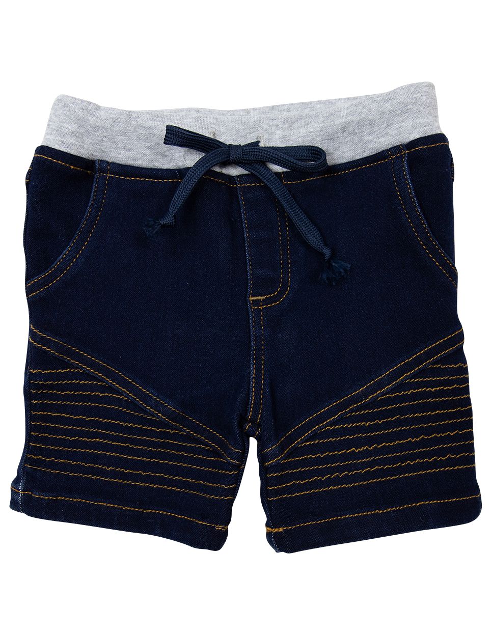 Stretch Denim Short Dark Wash
