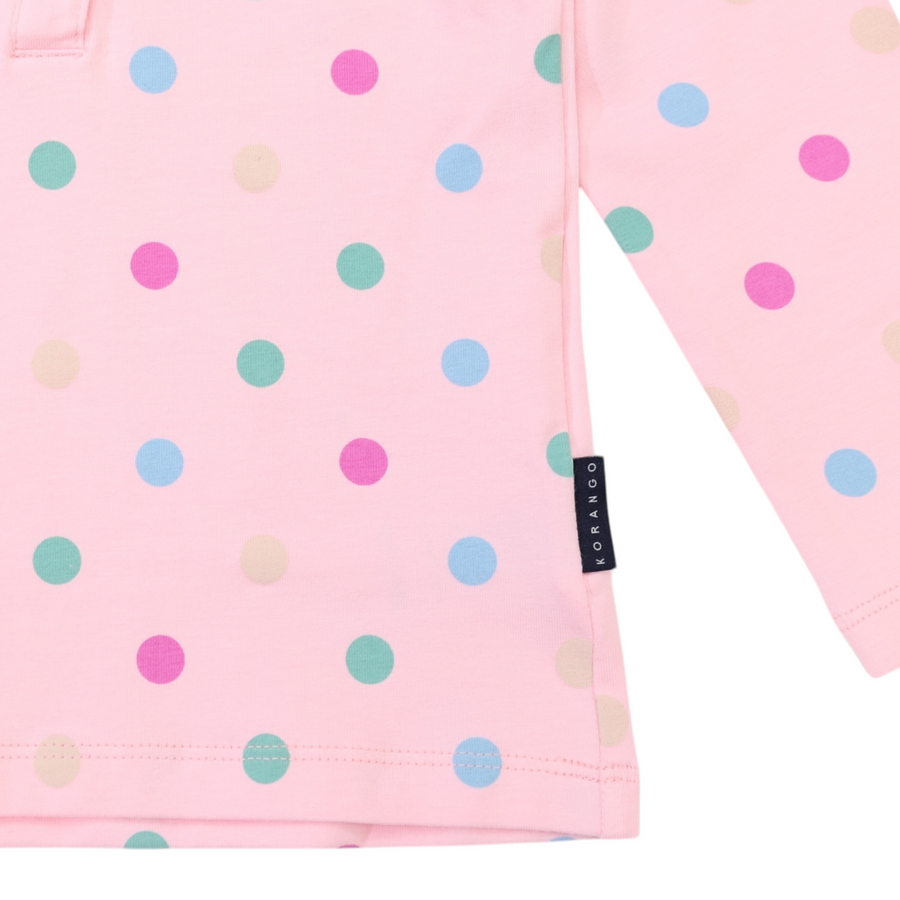 Collared Frill Top Pink