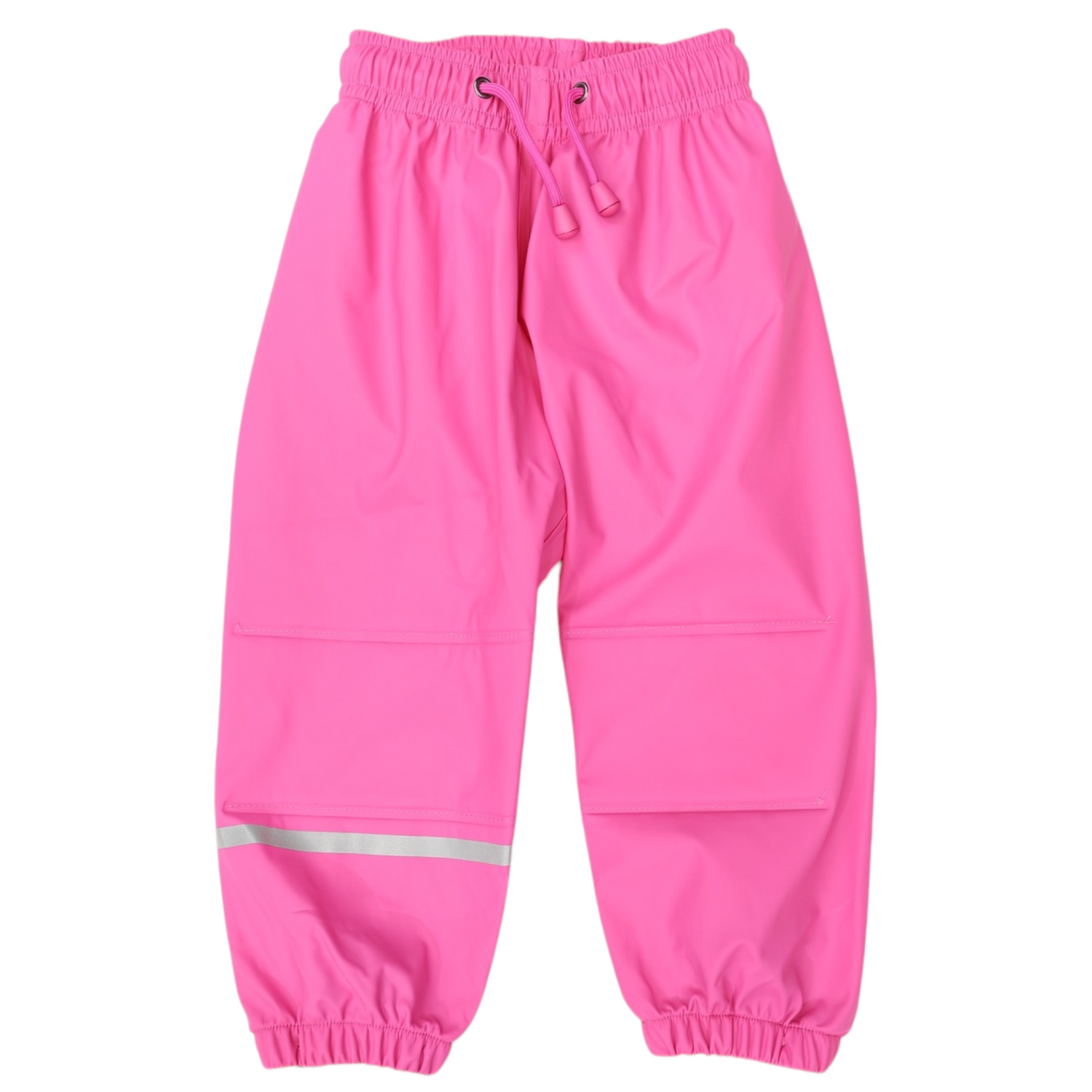 Waterproof Rain Pant with Drawstring & Elastic Foot Strap Hot Pink