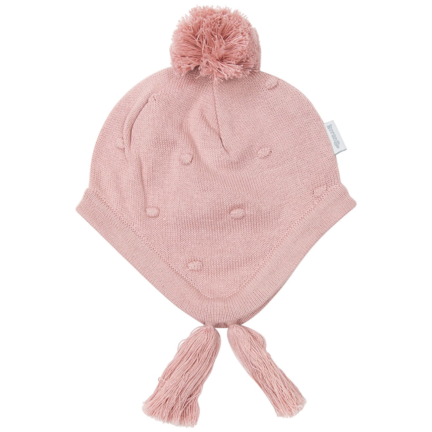 Textured Spot Knit Beanie Pink