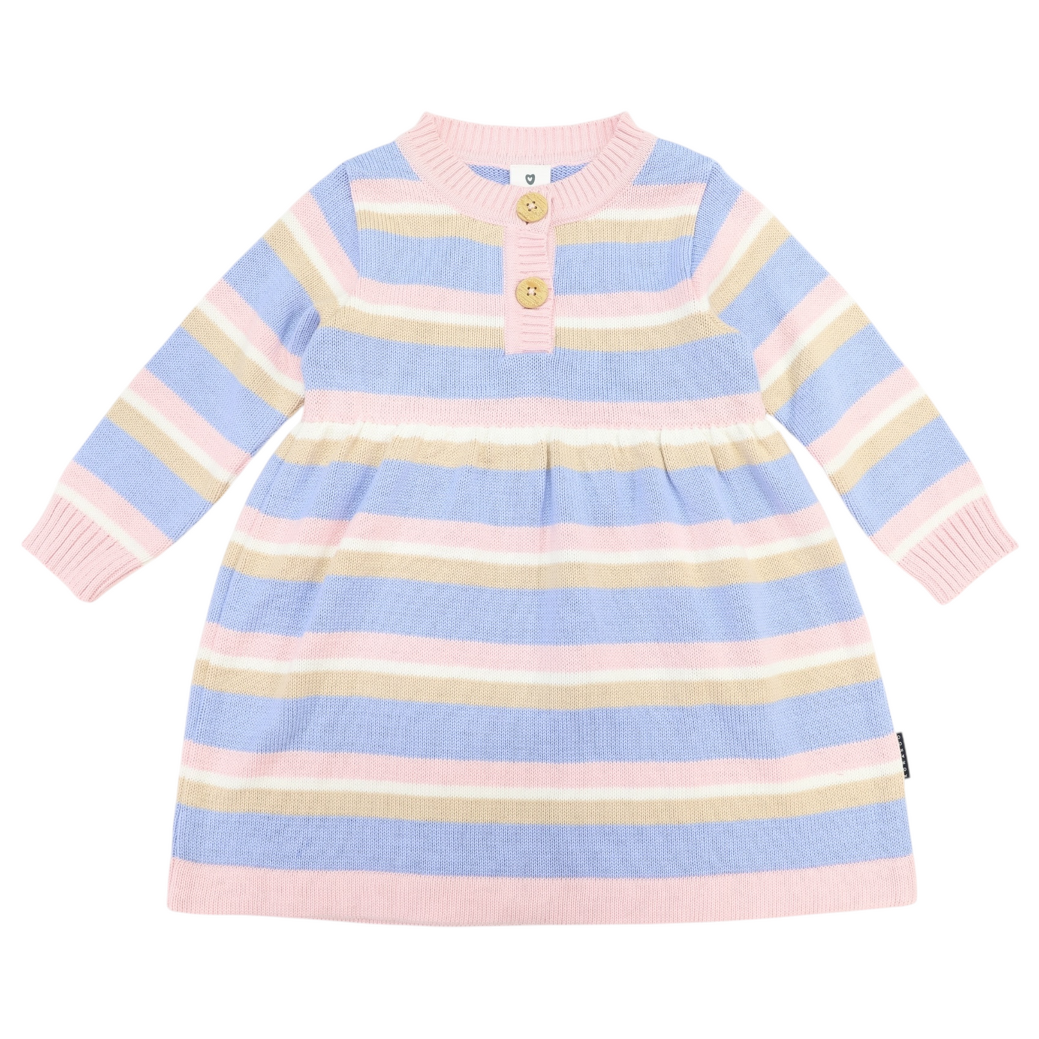 A-line Knit Dress Blue