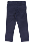 Stretch Twill Chino with Elastic Waist Navy
