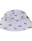 Trucks and Diggers Cotton Sun Hat Blue